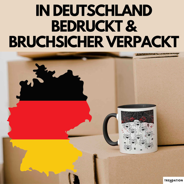 Spinne Vogelspinne Tier Tasse Geschenk Lustige Geschenkidee Spruch Schwarz Trendation