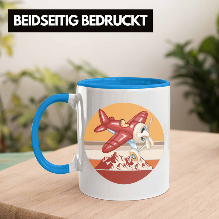 Segelflieger Tasse Geschenk Segelflieger Blau Trendation