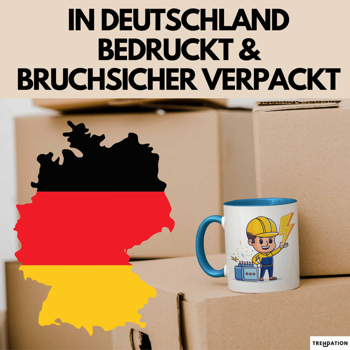 Elektriker Tasse Geschenk Lustige Geschenkidee Spruch Für Elektro Profis Blau Trendation