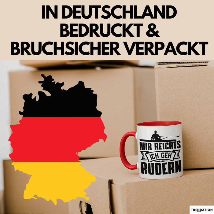 Mir Reichts Ich Geh Rudern Tasse Geschenk Für Ruderer Kaffee-Becher Rot Trendation