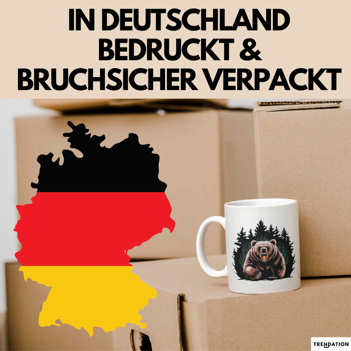 Bärenliebhaber Tasse Geschenkidee für Naturliebhaber Weiß Trendation