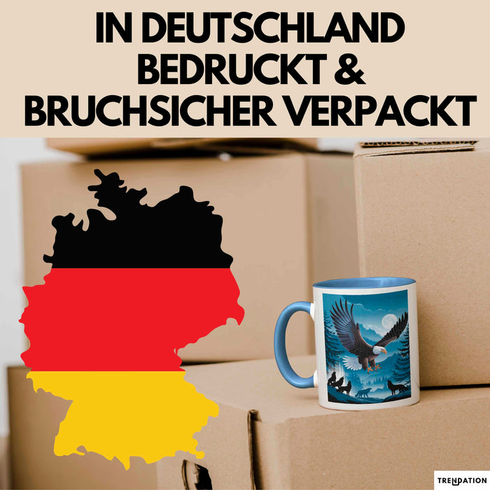 Adler Vogel Tasse Geschenk Lustige Geschenkidee Spruch Blau Trendation