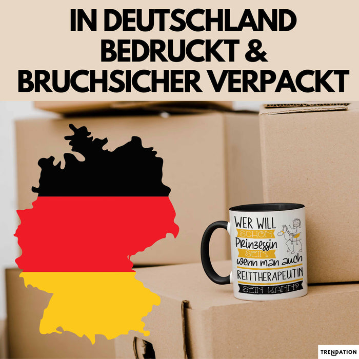 Reittherapeutin Tasse Geschenk Spruch Wer Will Schon Prinzessin Sein Wenn Man Auch Reittherapeutin Sein Kann Trendation