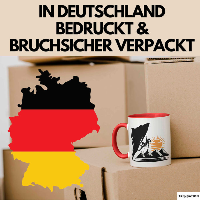 Kletterer Tasse Geschenkidee Abenteuersucher Lustiger Spruch Geschenkidee Lustig Rot Trendation