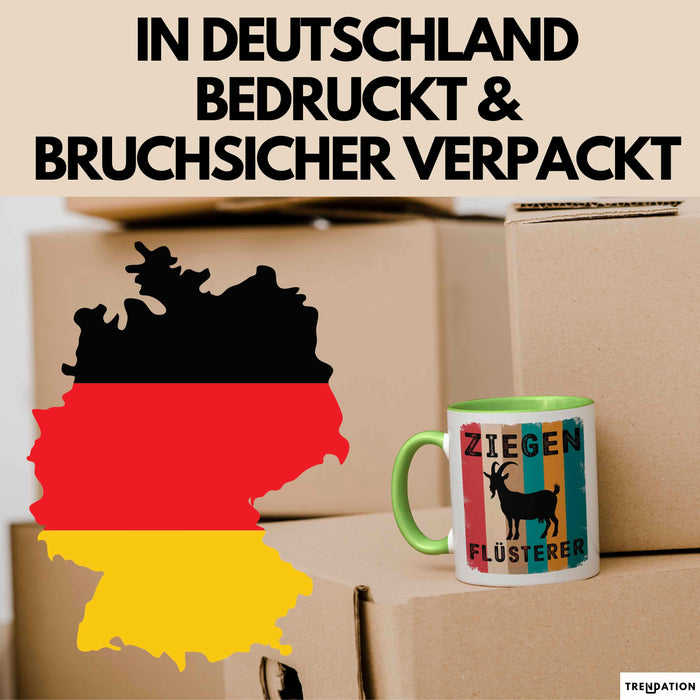 Ziegenbauer Ziegen Tier Tasse Geschenk Lustige Geschenkidee Spruch Ziegen Flüsterer Grün Trendation