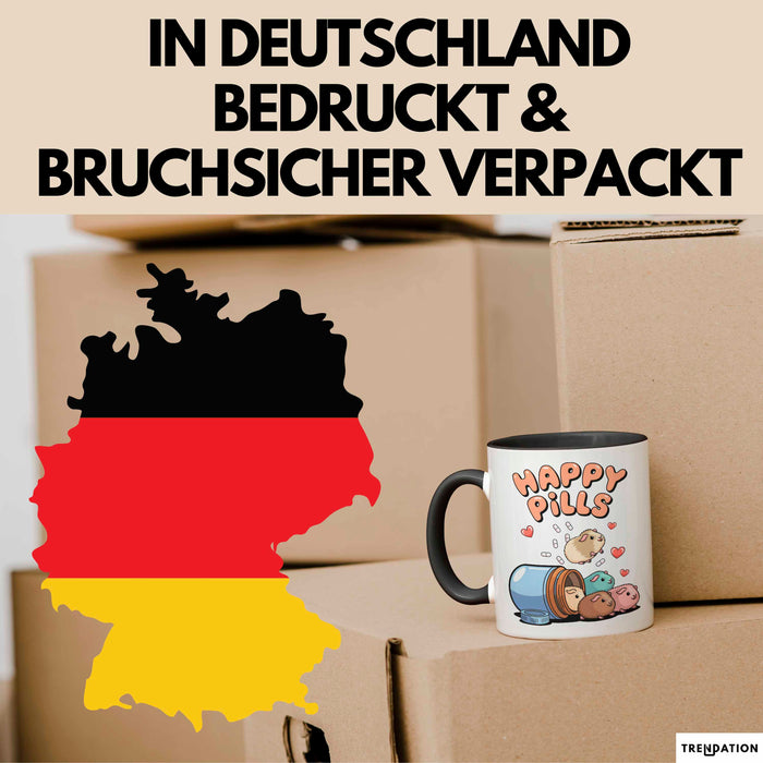 Meerschweinchen Tier Tasse Geschenk Lustige Geschenkidee Happy Pills Trendation