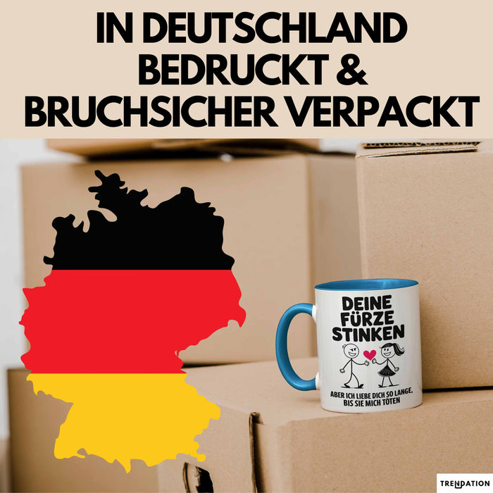 Liebe Tasse Geschenk Deine Fuerze Stinken Ich Liebe Dich Geschenkidee Partner Blau Trendation