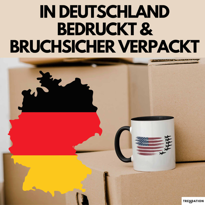 Luftwaffensoldat Pilot USA Flagge Tasse Geschenk Lustige Geschenkidee Spruch Trendation