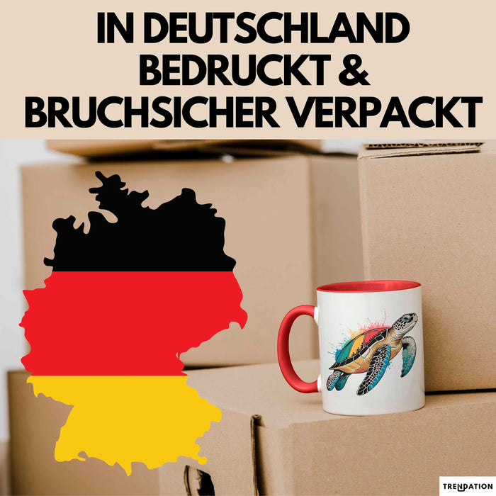 Schildkröte Tierliebhaber Tasse Geschenk Lustige Geschenkidee Spruch Rot Trendation