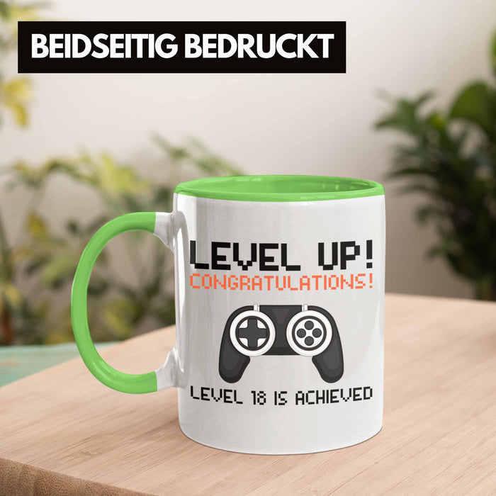 Trendation - 18. Geburtstag Tasse Jungen Jungs Geschenk 18er Geschenkidee 18 Sohn Gamer Trendation