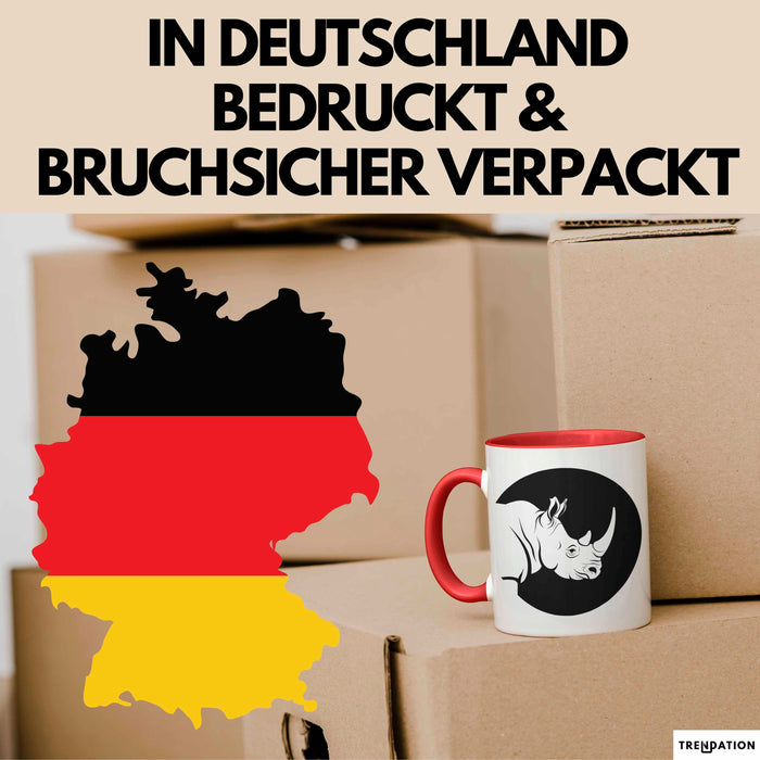 Nashorn Tasse Geschenk Lustige Geschenkidee Spruch Rot Trendation
