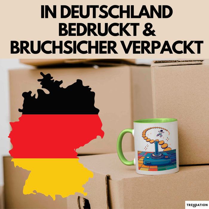 Retro Gamer Tasse Geschenk Lustige Geschenkidee Spruch Für Oldschool Spieler Grün Trendation