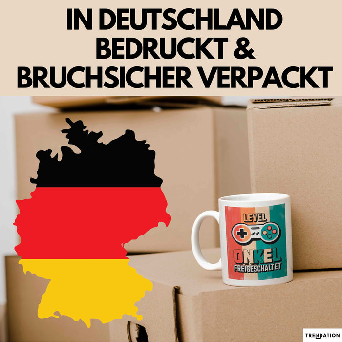 Onkel Gamer Sarkastisch Sarkasmus Tasse Geschenk Lustige Geschenkidee Spruch Level Onkel Freigeschaltet Weiß Trendation