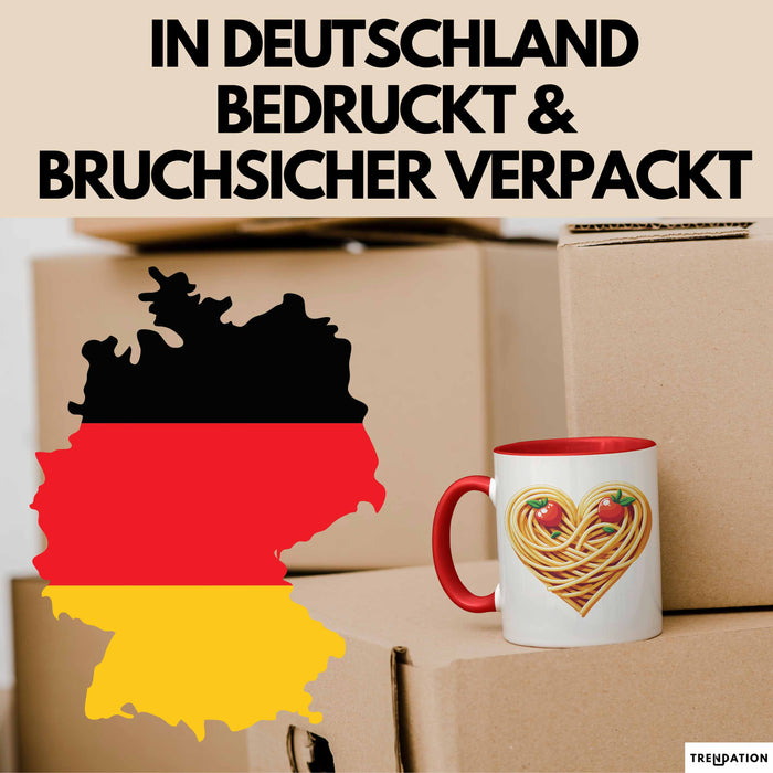 Spaghetti Tasse Für Frauen Und Männer Spaghetti-Liebhaber Herz Rot Trendation