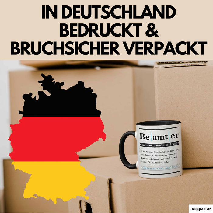 Beamter Tasse Geschenk Humorvoll Kollege Abschiedsgeschenk Schwarz Trendation