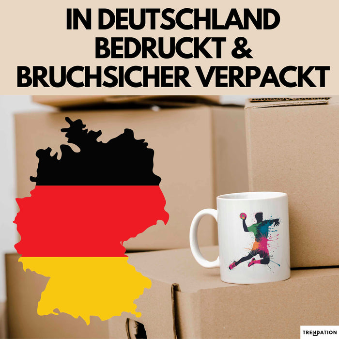 Handballspieler Tasse Geschenk Lustige Geschenkidee Spruch Weiß Trendation