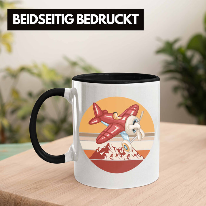 Segelflieger Tasse Geschenk Segelflieger Schwarz Trendation