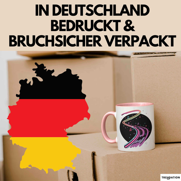 Raver Tasse Geschenkidee für EDM und Tanzflächen Fans Rosa Trendation