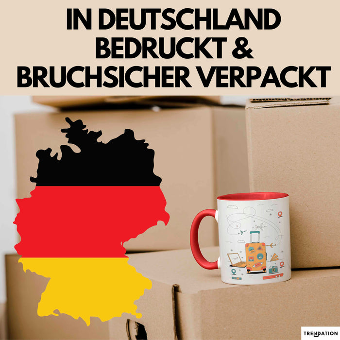 Reiseblogger Tasse Geschenk Lustige Geschenkidee Spruch Für Abenteuer Sucher Rot Trendation