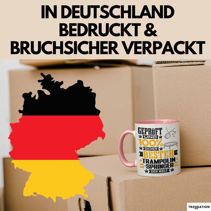 Trampolinspringer Geschenk Lustiger Spruch für Trampolinspringer Geschenkidee Bester Trampolinspringer Der Welt Rosa Trendation