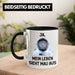 Dank Meme Tasse Katzen Besitzer Wortspiel Ja Mein Leben Sieht Mau Aus Traurige Katze Geschenkidee Süße Katze Astronaut Schwarz Trendation