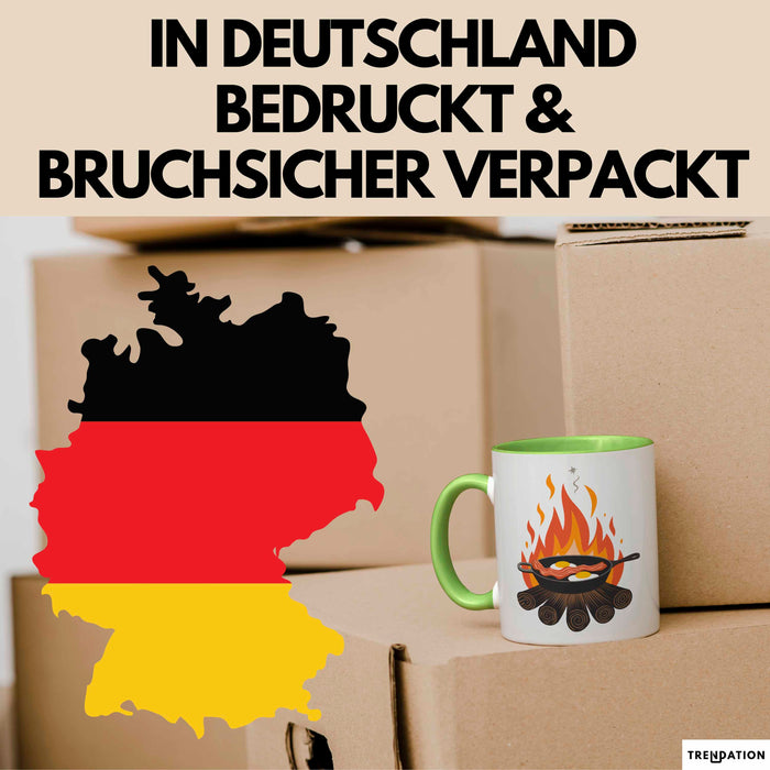 Camping Koch Tasse Geschenkidee für Outdoor Koch Liebhaber Grün Trendation