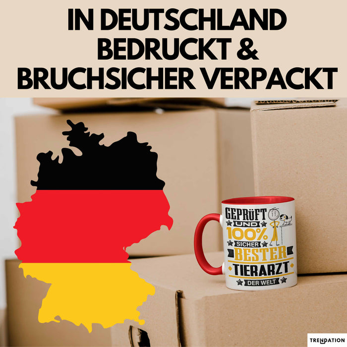 Tierarzt Geschenk Lustiger Spruch für Tierarzt Geschenkidee Bester Tierarzt Der Welt Rot Trendation