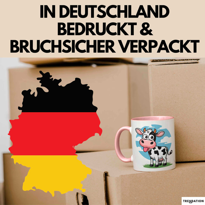 Kuh Liebhaber Tasse Geschenkidee Bauernhoftier Fan Lustiger Geschenkidee Lustig Rosa Trendation
