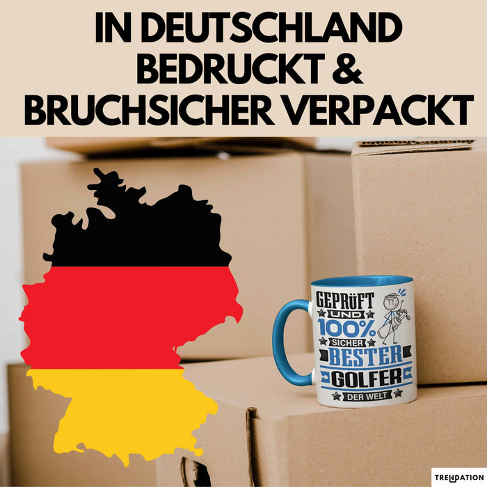 Golfer Geschenk Lustiger Spruch für Golfer Geschenkidee Bester Golfer Der Welt Blau Trendation