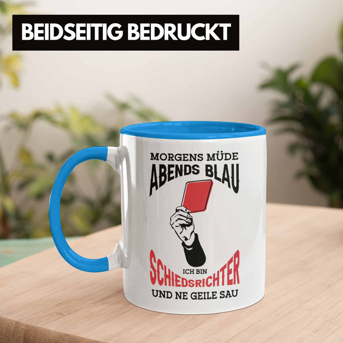 Schiedsrichter Tasse Geschenk für Schiedsrichter mit Spruch Blau Trendation