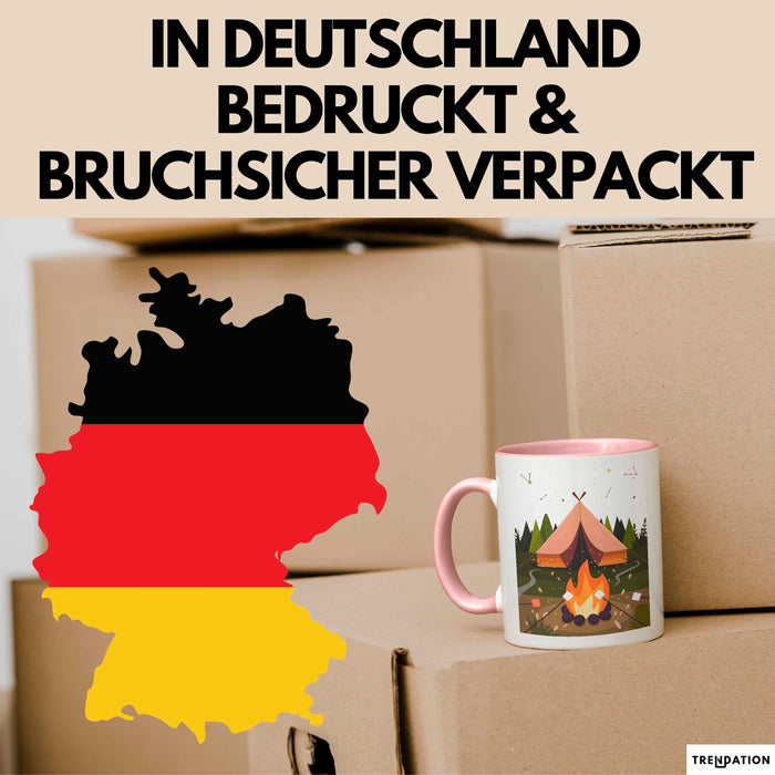 Camper Tasse Geschenk Lustige Geschenkidee Spruch Für Outdoor Abenteurer Rosa Trendation