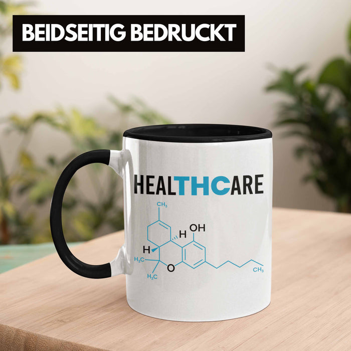 THC Tasse "THC - Healthcare" Cannabis-Liebhaber