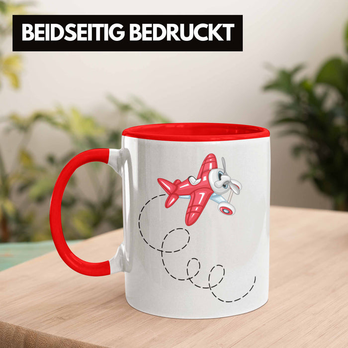 Segelflieger Tasse Geschenk Segelflieger Rot Trendation