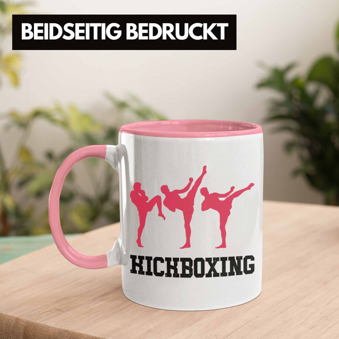 Kickboxing Tasse Geschenk Kampfsportler Geschenkidee Geburtstag Weihnachten Rosa Trendation