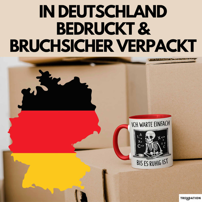 Grundschullehrer Tasse Geschenk Warte Bis Es Ruhig Ist Rot Trendation
