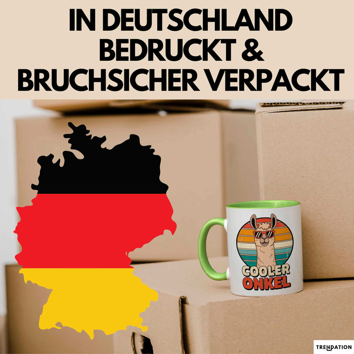 Onkel Lama Sarkastisch Sarkasmus Tasse Geschenk Lustige Geschenkidee Spruch Cooler Onkel Grün Trendation