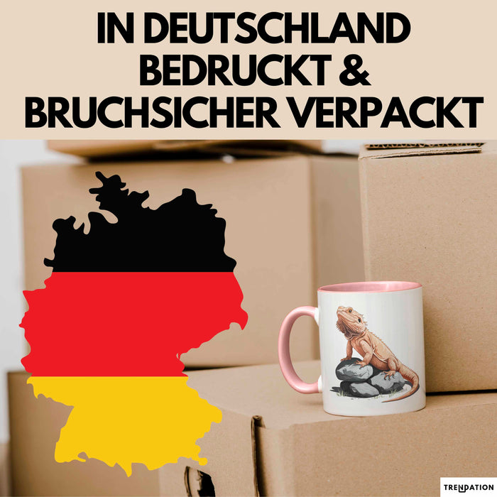 Reptil Bartagame Tasse Geschenk Lustige Geschenkidee Spruch Rosa Trendation