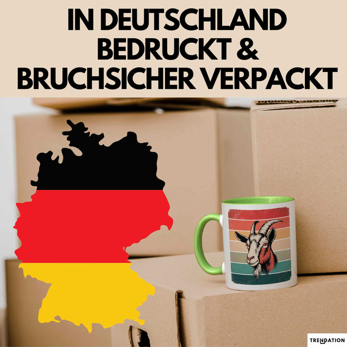 Ziegenbauer Ziegen Tier Tasse Geschenk Lustige Geschenkidee Spruch Grün Trendation