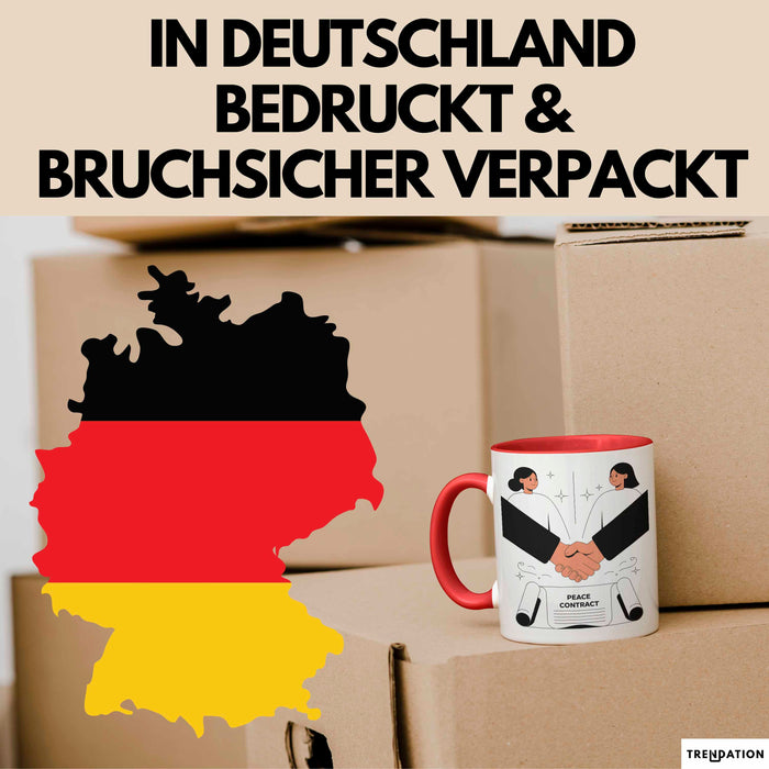 Mediator Tasse Geschenk Lustige Geschenkidee Spruch Für Konflikt Löser Rot Trendation