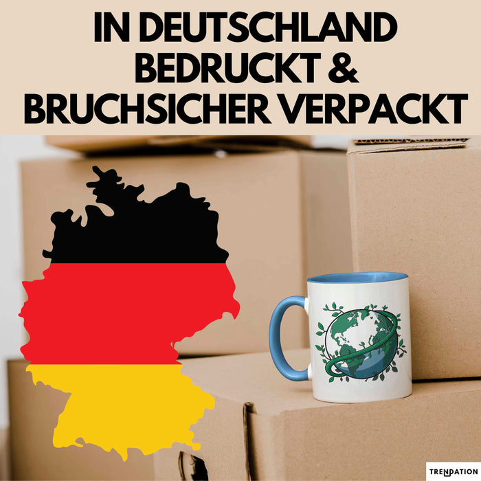 Öko Krieger Tasse Geschenkidee für Grünen Planeten Blau Trendation