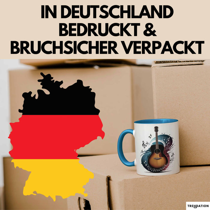 Gitarrist Tasse Geschenkidee für Gitarrenmusiker Blau Trendation