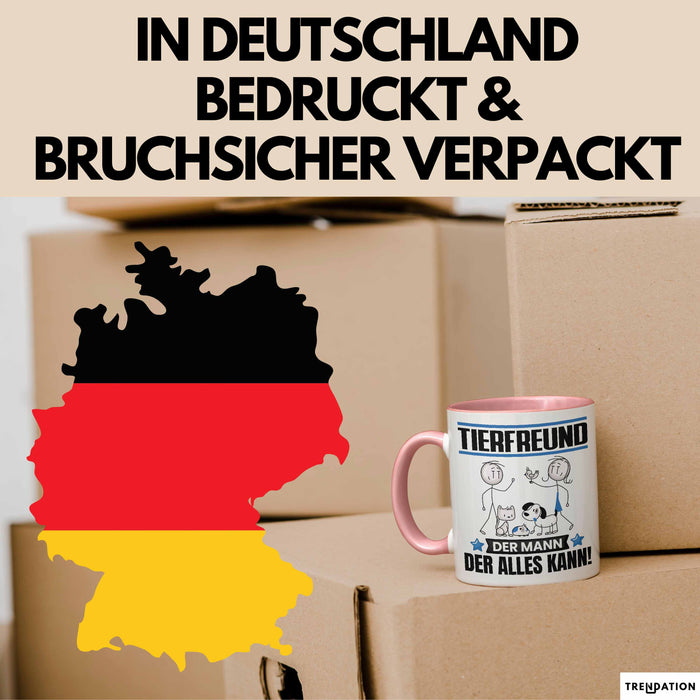 Tierfreund Tasse Geschenk für Tierfreund Der Mann Der Alles Kann Geschenkidee zum Geburtstag Rosa Trendation