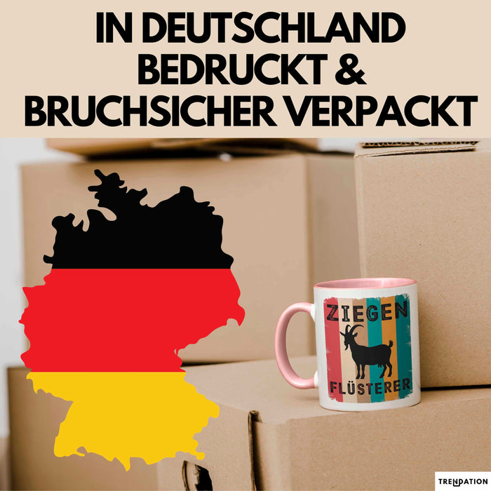Ziegenbauer Ziegen Tier Tasse Geschenk Lustige Geschenkidee Spruch Ziegen Flüsterer Rosa Trendation