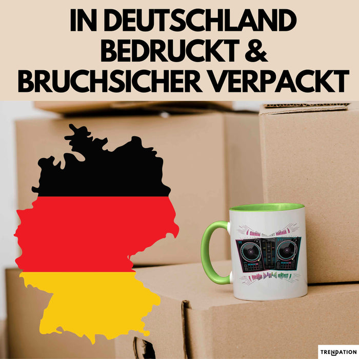 DJ Tasse Geschenkidee für Musikmixer Fans Grün Trendation