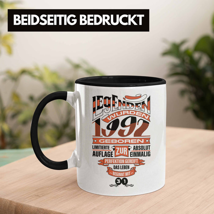TRENDATION 30. Geburtstag Tasse Frau Mann Geschenk 30er Geschenkidee 30 Mutter Vater Schwarz Trendation