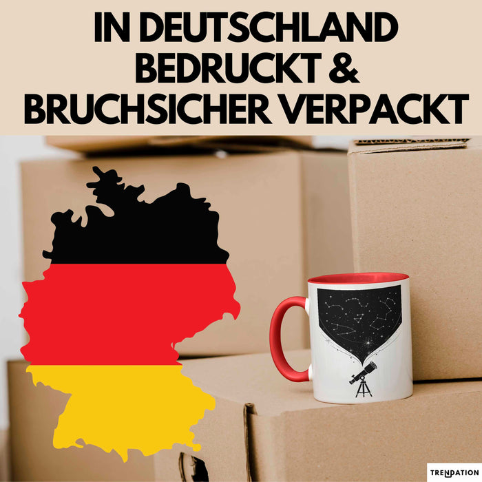 Astronom Tasse Geschenk Lustige Geschenkidee Spruch Für Sternen Gucker Rot Trendation