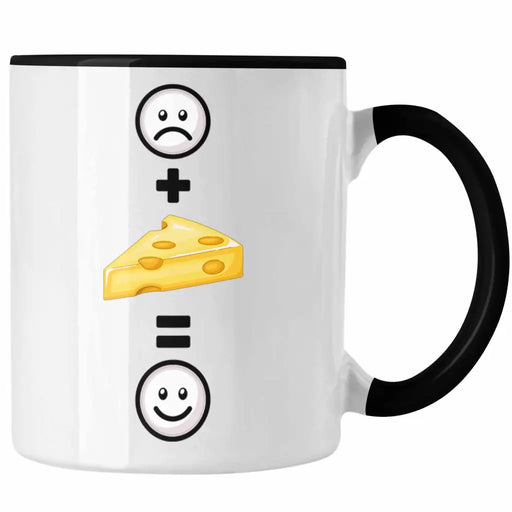 Käse Tasse Geschenk für Käse-Liebhaber Fans Lustige Geschenkidee :( + Käse = :) Geburtstag Trendation