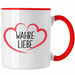 Tasse mit Herz Wahre Liebe Geschenk zum Valentinstag Liebeserklärung Geschenke für Freundin Freund Rot Trendation