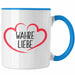 Tasse mit Herz Wahre Liebe Geschenk zum Valentinstag Liebeserklärung Geschenke für Freundin Freund Blau Trendation