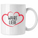 Tasse mit Herz Wahre Liebe Geschenk zum Valentinstag Liebeserklärung Geschenke für Freundin Freund Weiß Trendation